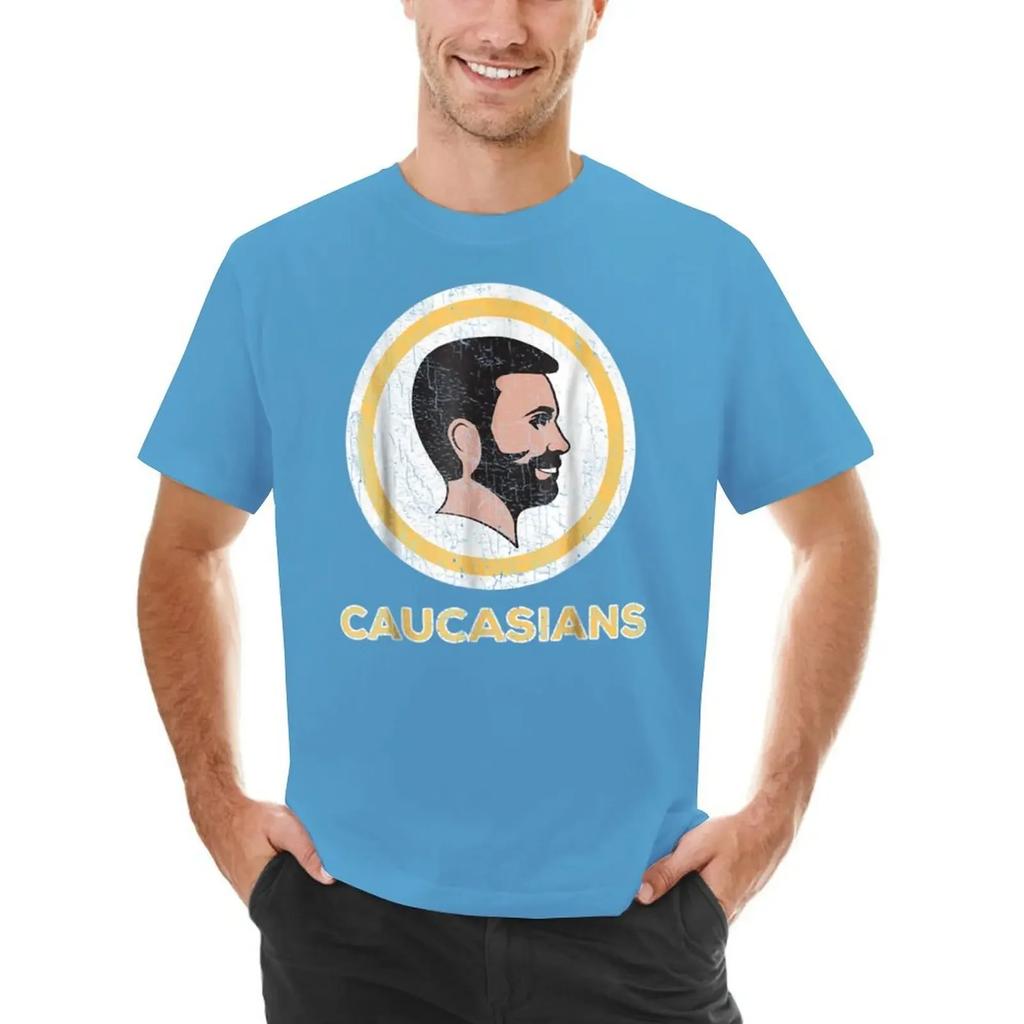 Caucasian Caucasians Pride Vintage Funny T-shirt quick drying aesthetic clothes boys whites customizeds t-shirt