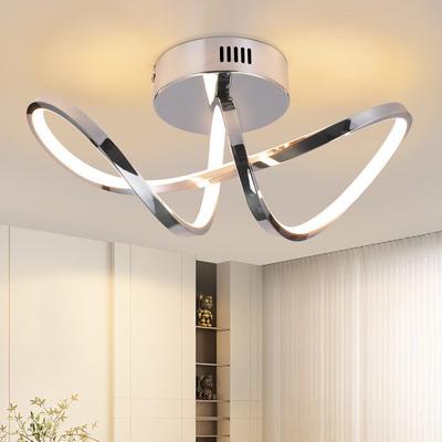 LED Ceiling Light - NETTLIFE - Model 34 Cm - 12W - 3000K (White Hot) - Chrome Design