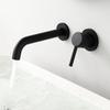Gun Gray Badezimmer Waschbecken Armatur Messing Wandmontierter Mischer Warm- und Kaltwasser Beckenhahn Einhebel Gebürstetes Gold/Gold/Schwarz/Chrom