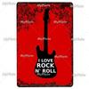 Hudba Gitar Vintage Plechová cedule Plechová cedule Rock Plaketa Domov Nástěnná dekorace Barová cedule Domácí Dekor Země Plakát Drop Shipping