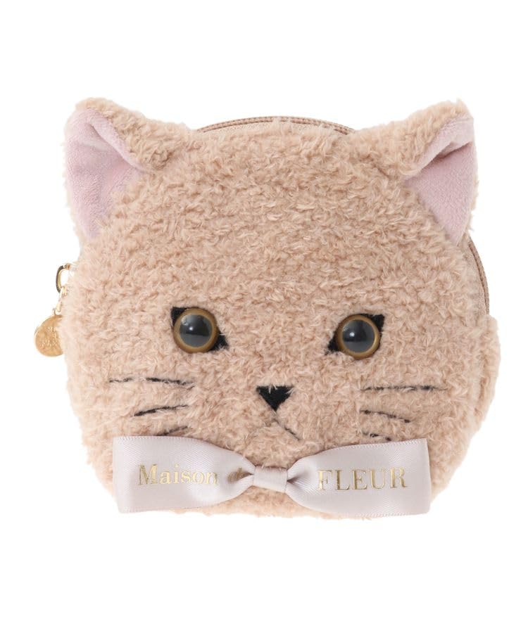 

de Apparel Cat Round Pouch for Beige [Maison Fleur] Women, бежевий