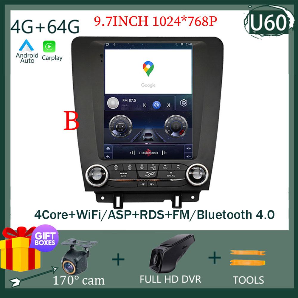 9.7 Inch Car Stereo For Ford Mustang 2010-2014 Auto Radio Android 13 Multimedia Player Carplay GPS Navi Head Unit NO 2DIN DVD