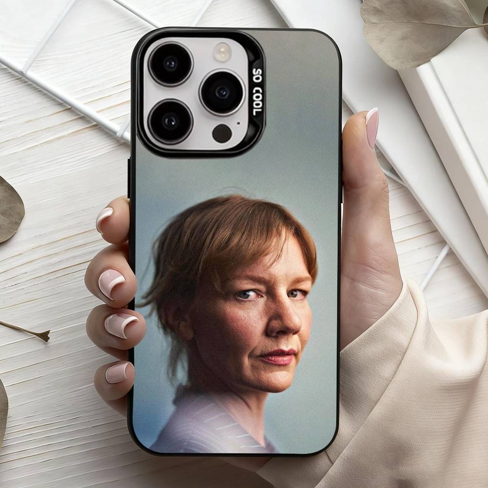 German Actress Sandra Huller Phone Case For iPhone17,16,15,14,13,12,11 Plus,Pro Max Candy Silver Plated Inside Cover