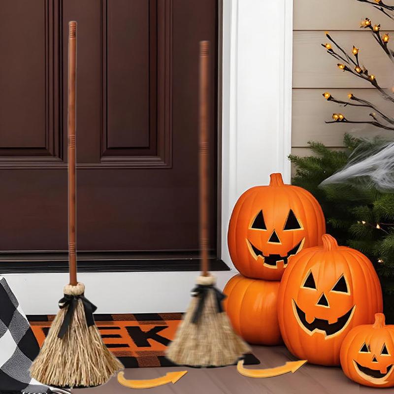 Halloween Floating Witch'S Broom Haunted Dancing Broom With Sounds Home Floor Decor Holiday Atmosphere Props Without Battery
