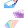 5/10Pcs Expandable File Organiser with Clear Label Window 3 Holes Punched Pocket Document Bag for Office Organization