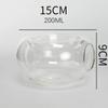 Transparent High-temperature Glass Bowl with Side Opening Dry Ice Bowl Creative Cuisine Tableware Special Restaurant Salad Bowl
