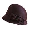 Top Hat Women's Autumn and Winter Wool Retro Woolen Hat Dome Fashion Versatile Basin Hat Outdoor Warm Bucket Hat