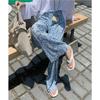 Summer  Women's Clothing Vintage Print Pleated Wide-leg Pants Female Casual High Waist Loose Straight Trousers Pantaloness