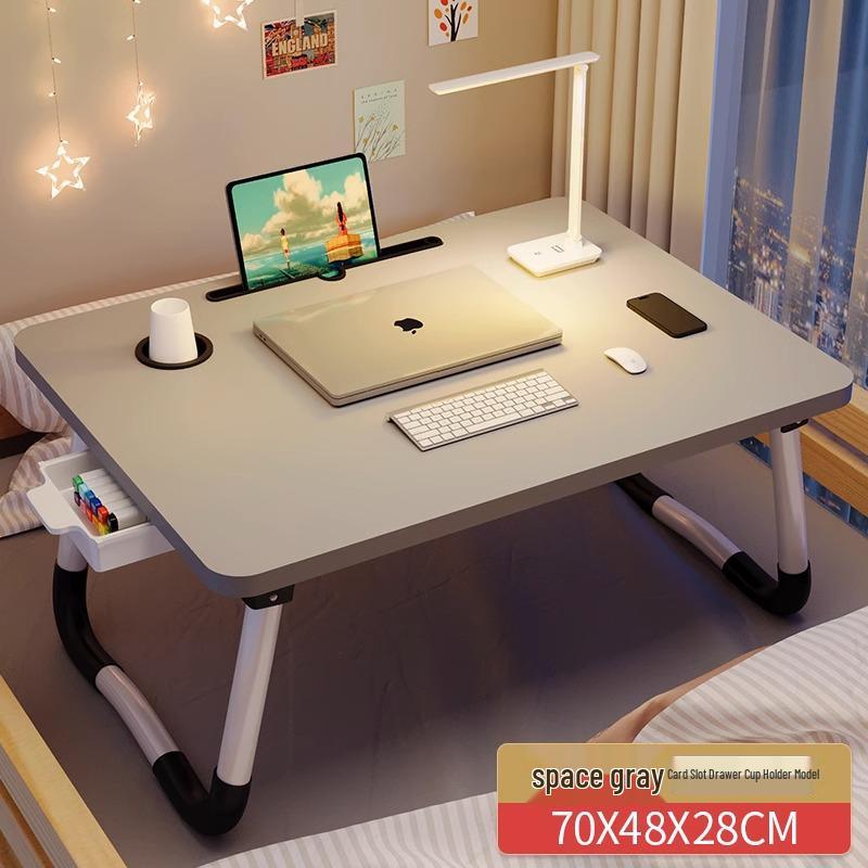 Foldable Bedside Table: Compact Desk for Dorms and Bedrooms
