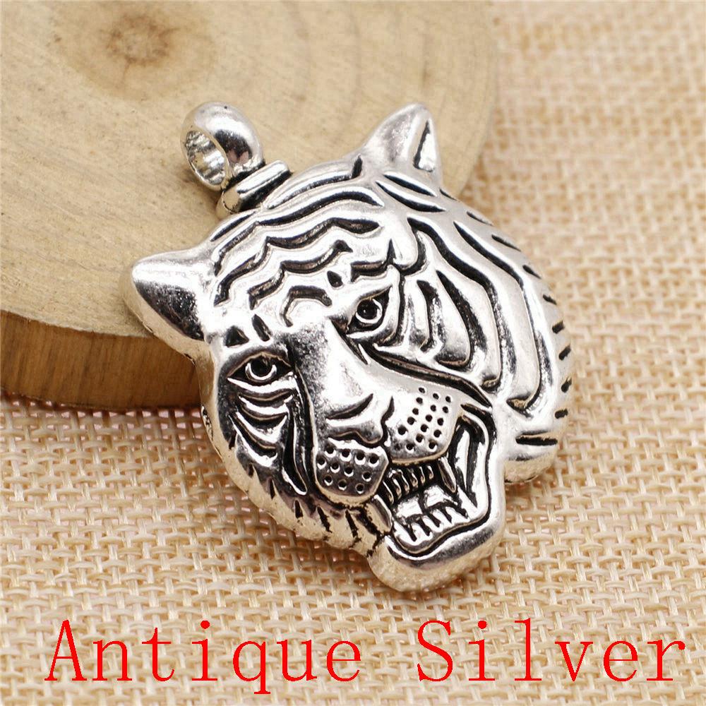 Tiger Lion Wolf Fox Charms Pendant For Bracelet Necklace Jewelry Making Craft Findings