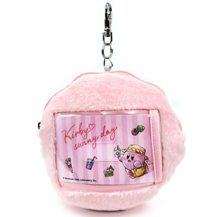 BANDAI Kirby Face Pass Case, Smiling Face, HK-FPC-NK, 12.8cm H x 12.8cm W x 4cm D