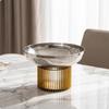 Modern Fruit Bowl with Pedestal | Mirror finishTone Finish, Sleek Metal Look, Bowl, for