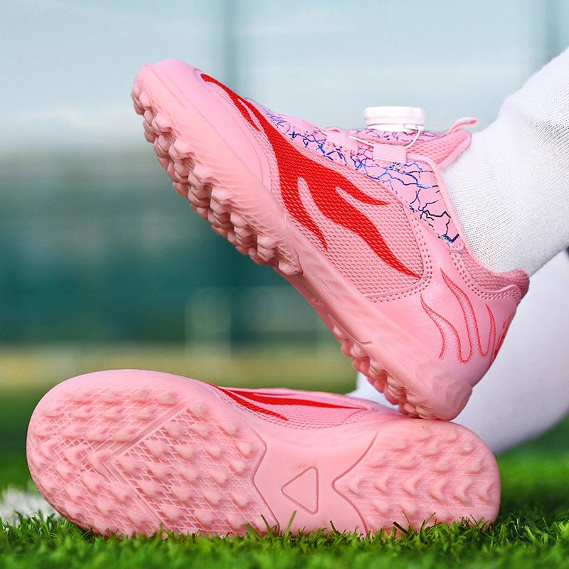 Rotating button football shoes mesh new children and older children broken nail training football shoes size 29-39