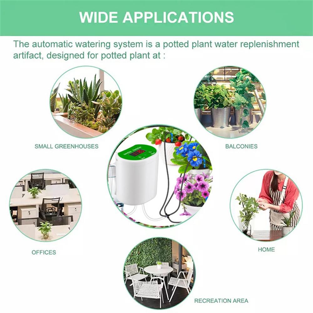 1/2PCS Auto Drip Irrigation System Intelligent Timing Automatic Watering Machine Large Waterer Sprinkler Plants Indoor
