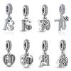 New 925 Silver Birthday Happy Number 12 16 18 30 Dangle Pendant Fit European Bracelet DIY Women's Accessory