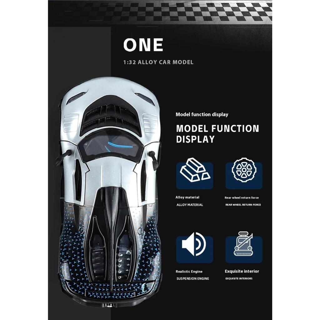 1/32 Mercedes Benz AMG ONE Supercar Alloy Die Cast Model Car Sound Light Children's Toy Car Holiday Gifts for Friend Present Kid