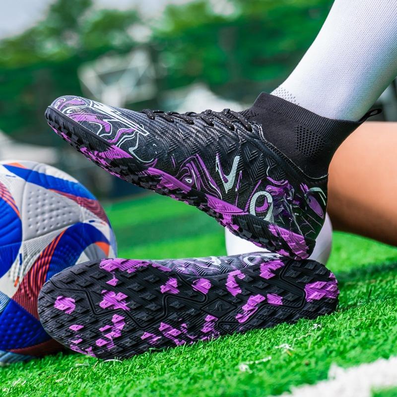 34-46 Unisex Football Boots Rubber Soft Sole Short Nail Artificial Turf Youth Children Football Shoes Boys Soccer Shoes