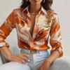 2025 Women's Autumn Fashion Casual Loose Button-Down Long Sleeve Printed Shirt