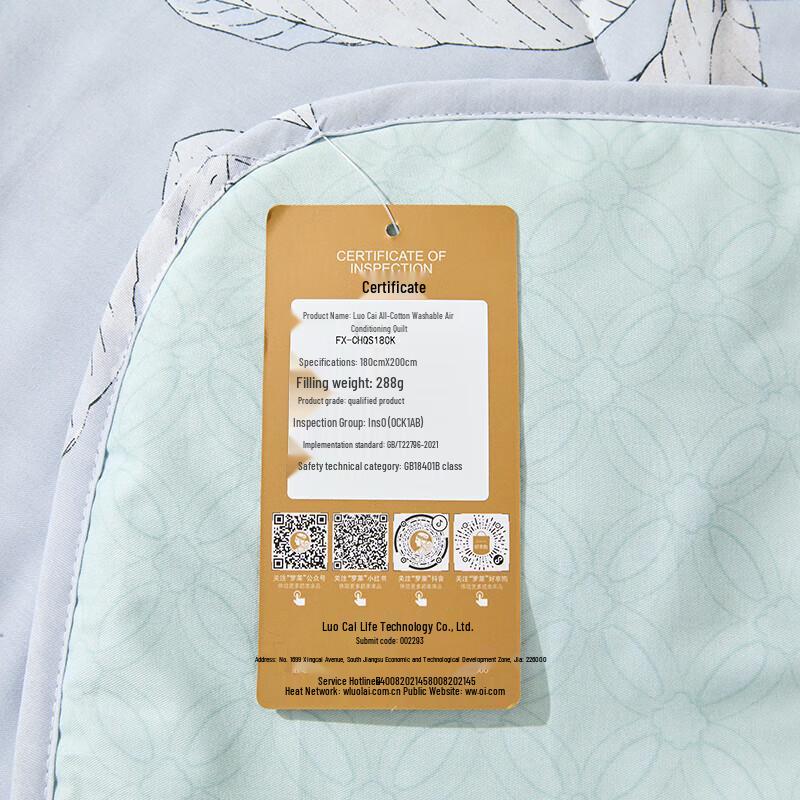 LUOLAI Washable Lightweight Summer Quilt