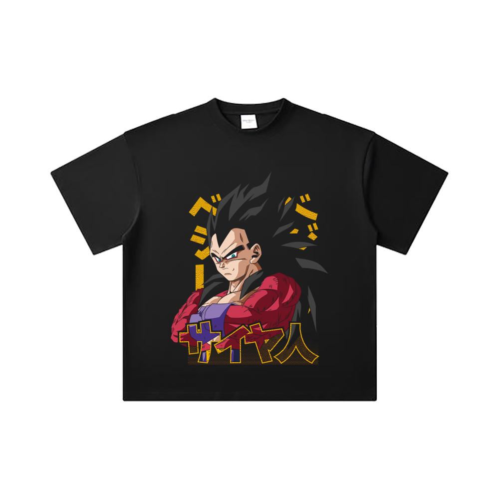 260 GSM Double Yarn 32 Count 100% Cotton Dragon Ball V18 Goku Print Unisex Heavy Cotton T Shirt