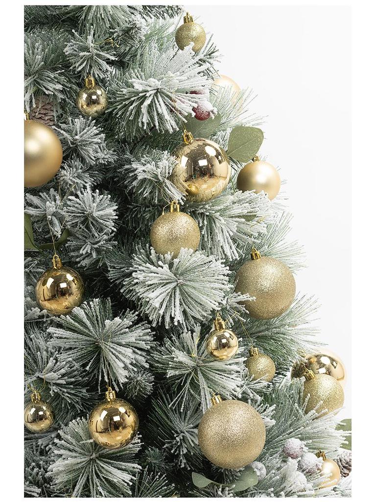 Festive 6CM Gold & 8CM Silver Christmas Balls - Shiny & Matte Hanging Tree Ornaments