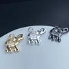 Handmade Antique Bronze Single-Sided Small Elephant Pendant for DIY Jewelry Making