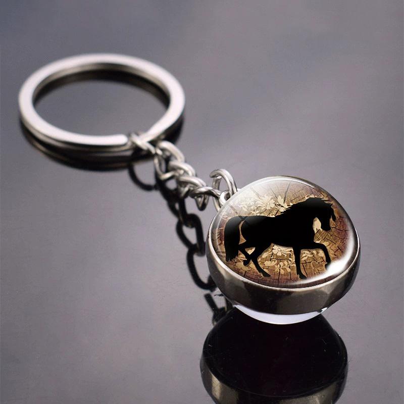 Glow In The Dark Horse Pendant Glowing Horse Stuff Luminous Horses Glass Ball Pendant Crazy Horse Lovers Gifts