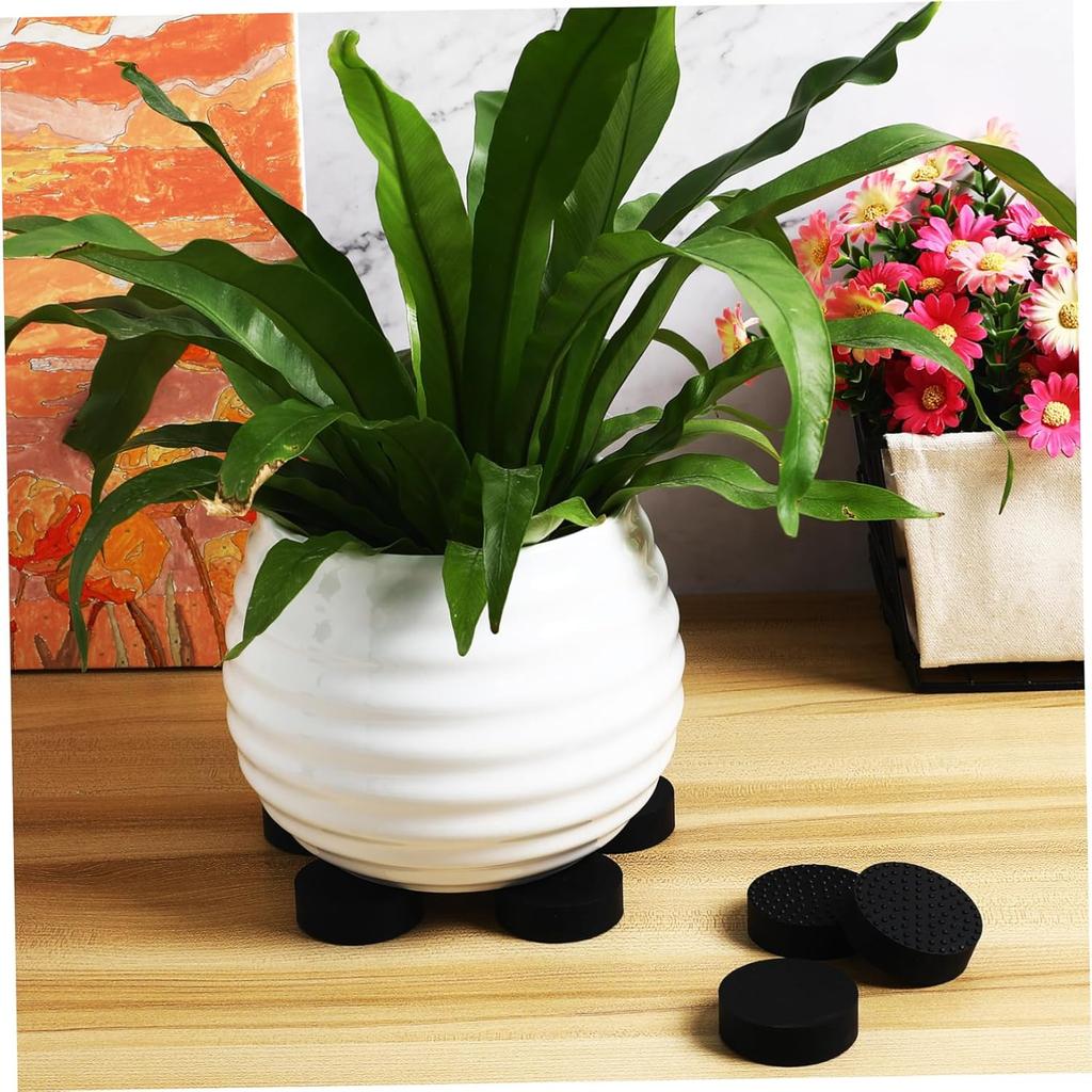 Non-Slip Flower Pot Feet Risers Rubber Plant Pot Mat Patio Deck Garden Planter Base Stands Indoor Outdoor Pots Supports Pads