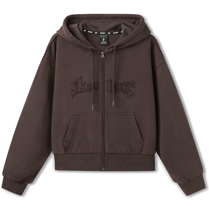 SKECHERS Women s Cotton Hooded Sportswear Jacket L325W068 M 7480₽