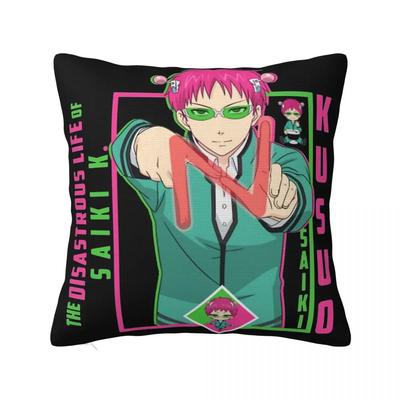 The Disastrous Life Of Saiki K Anime Pillow Cases Cushion Cover Awesome Zipper Decorative Throw Pillow Case Cover for Home