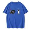 Neues Herren Kurzarm Fun T-Shirt Lustiger Musikplayer Print Sommer Atmungsaktiv Locker Baumwolle Rundhals Hip-Hop T-Shirt