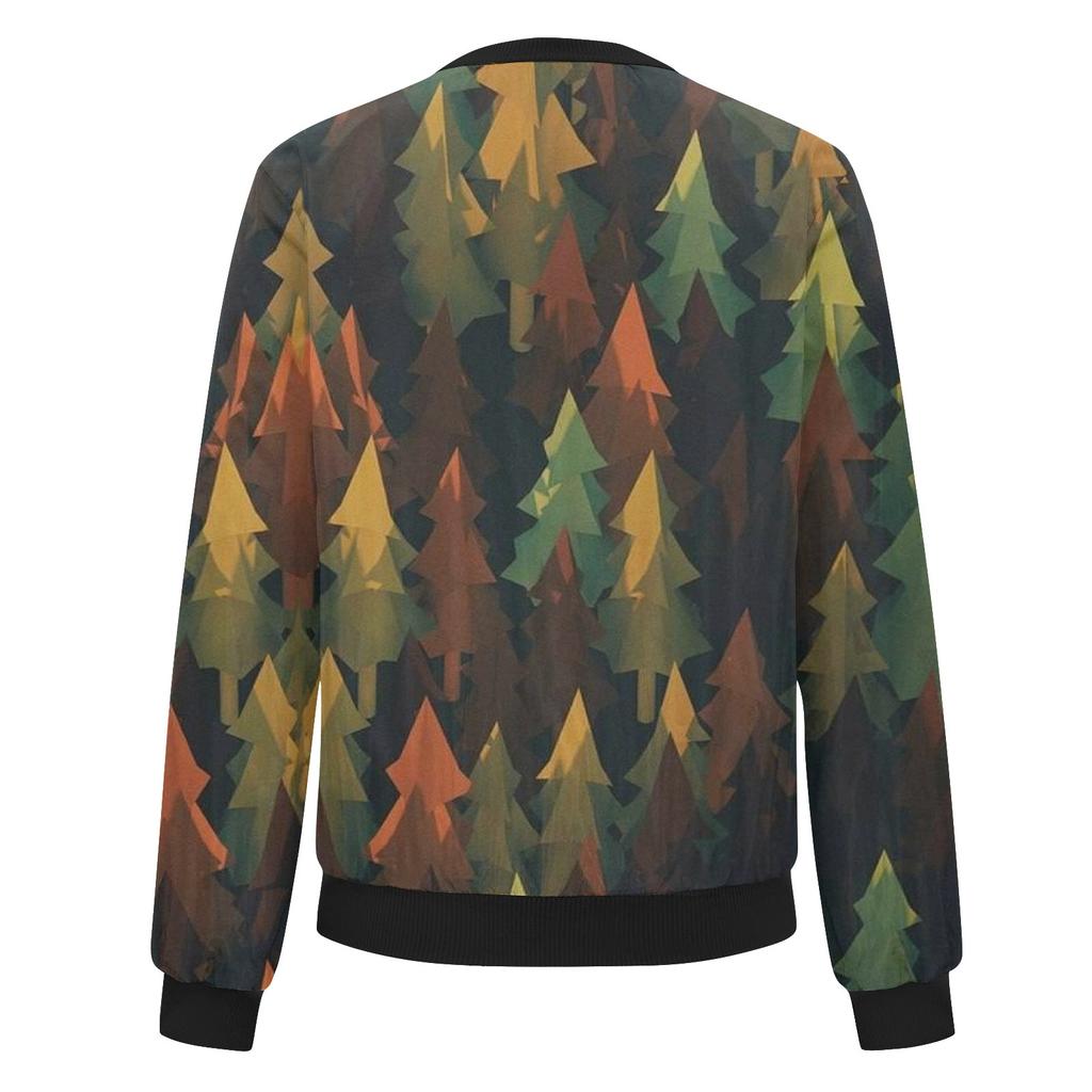 Jacken für Damen, langärmelig, leicht, mit Reißverschluss, kurzärmelig, bedruckt, lässige Steppjacken mit Taschen