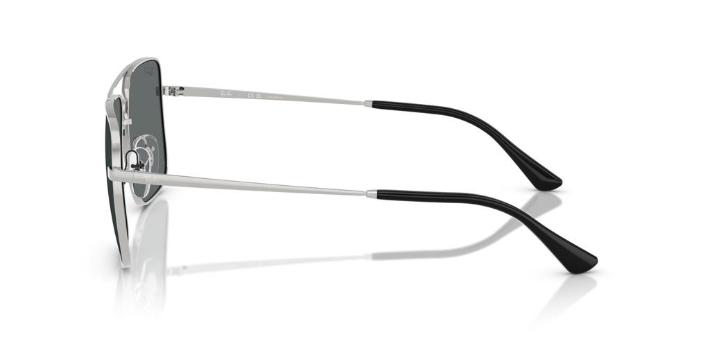 Ray-Ban ARI Sunglasses 0RB3758 SILVER / DARK GREY POLAR (Polarized, Square)