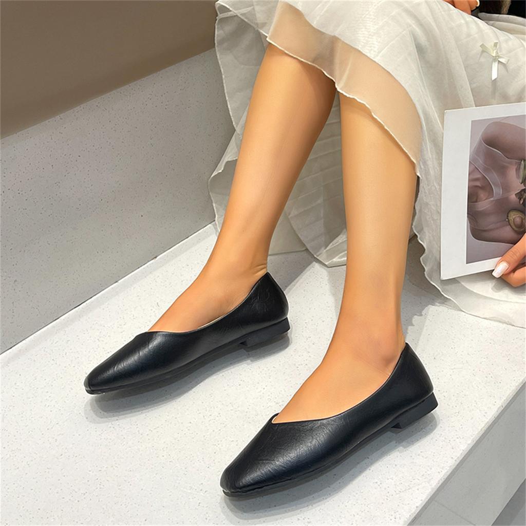 Women's Shoes Solid Colour Everyday Spring and Autumn Skin Tone Low Top Viscose Shoes