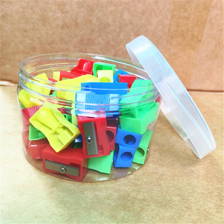 Round White Transparent Mini Rotating Pencil Sharpener - Children's Gift