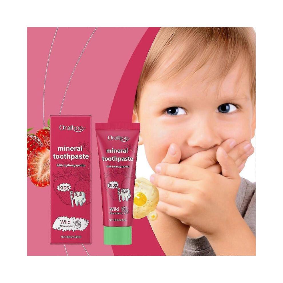 Dentifrice pour enfants aromatisé à la fraise Nettoyage des dents et des taches sur les dents jaunes Dentifrice oral pour enfants