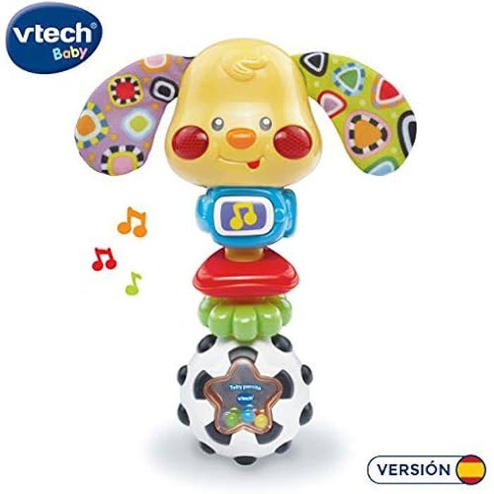 Hochet pour bébé - VTECH - Chien Toby - Lumières et sons - Texture spéciale