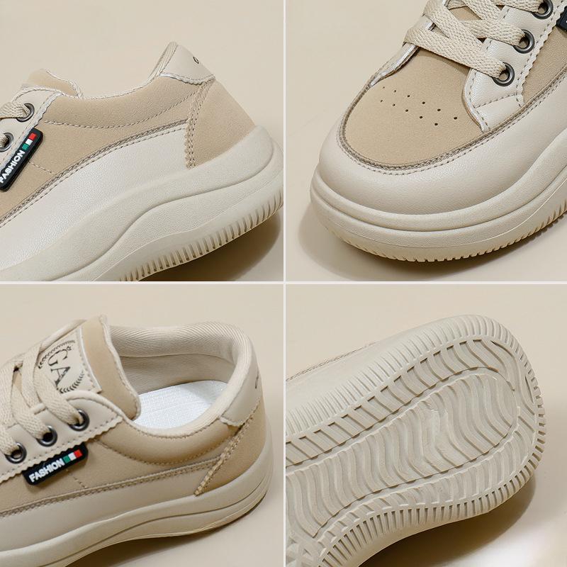 Spring White Shoes New Ins Female Student Height Increasing Sports Board Shoes Fashionable Casual Shoes