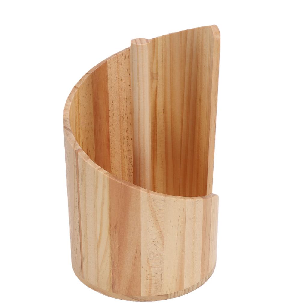 Wooden Paper Towel Holder Countertop Freestanding Paper Towel Dispenser Stand with Round Base for Kitchen Dining Table
