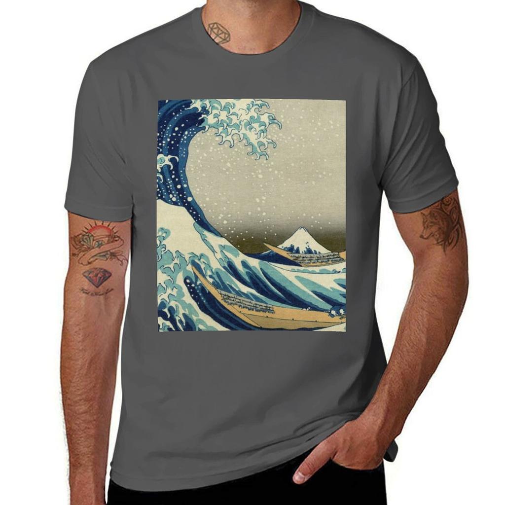 The Classic Japanese Great Wave Off Kanagawa By Hokusai Tshirt Outdoor Activity Sports Tshirt