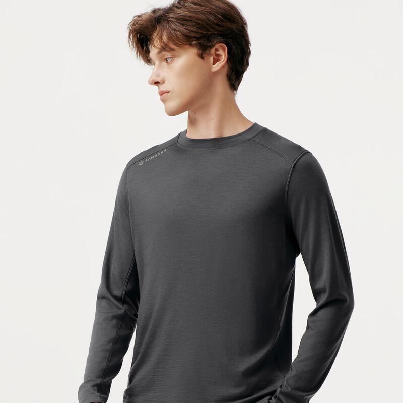 Tanboer Men's 100% Wool Round Neck Sweatshirt 5532221A