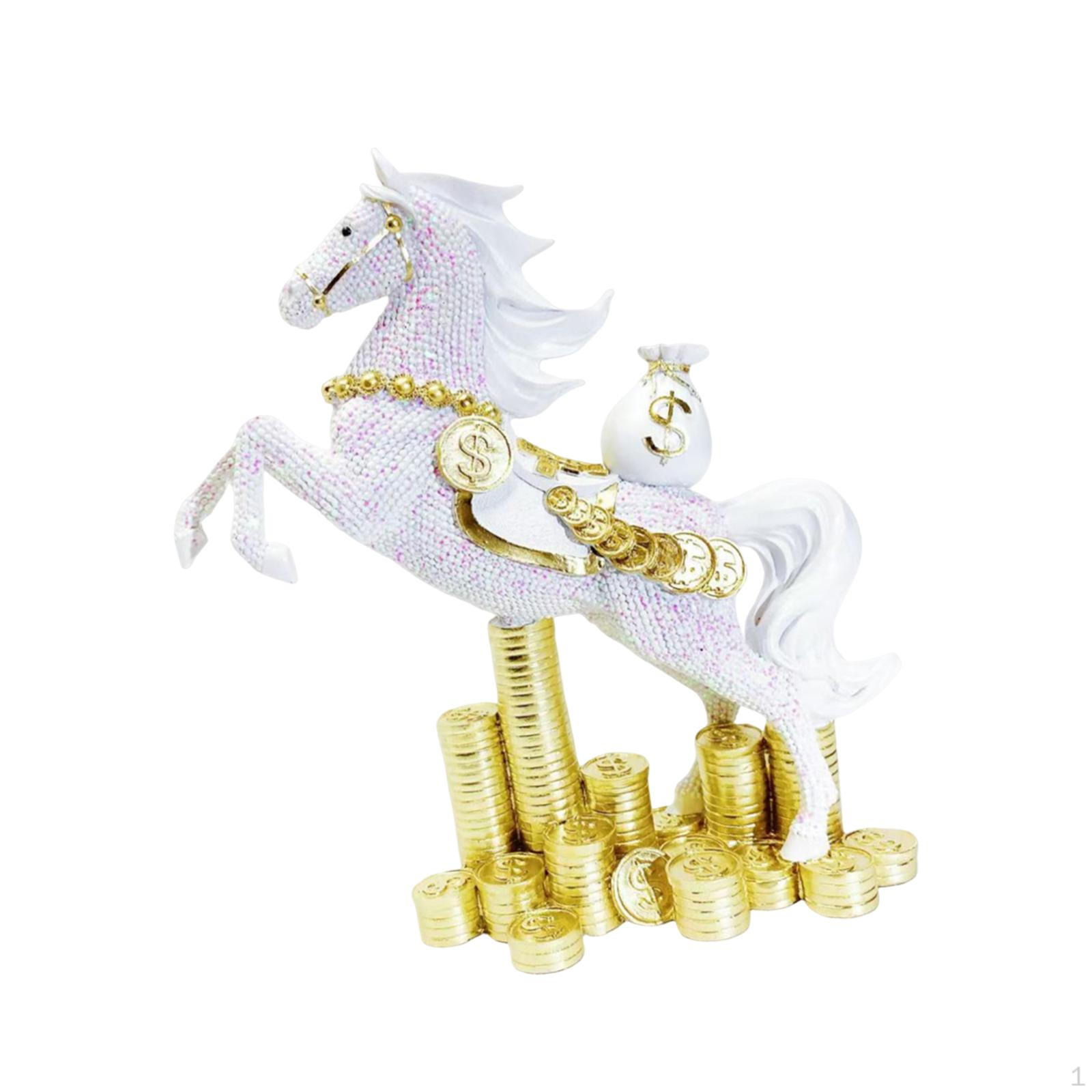 

Resin Horse Statue ,Decor , Housewarming Gift ,Crafts Animal Sculpture Figurine for Landscape білий