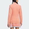 adidas Two-In-One Polo Shirt And Vest Color Block Logo Long Sleeve Knit Top Women Tops Pink Brown HZ6117