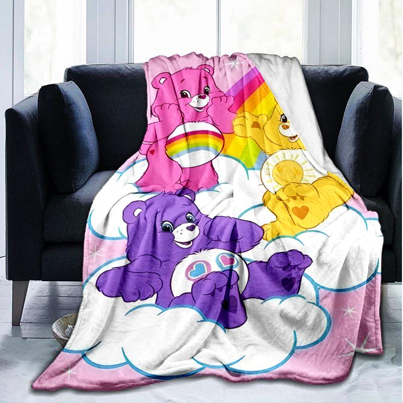 1PC Love Bears Flannel Blanket, Use for Birthday/Holiday Gift, Soft Blanket for Sofa/Bed/Camping/Office/Tourism Use,All Seasons