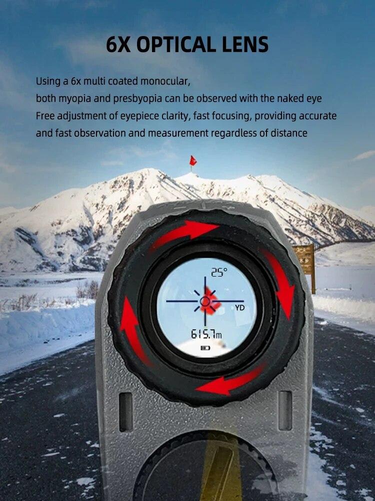 ARTBULL Golf Telescope Range Finder 650m 1000m Precision Locking Altitude and Angle Measurement Flag Locking Ramp Correction 1pc