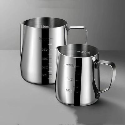 Lattiera in Acciaio Inossidabile Amica della Latte Art 350ml/600ml per Appassionato di Caffè Principiante Preparazione Espresso