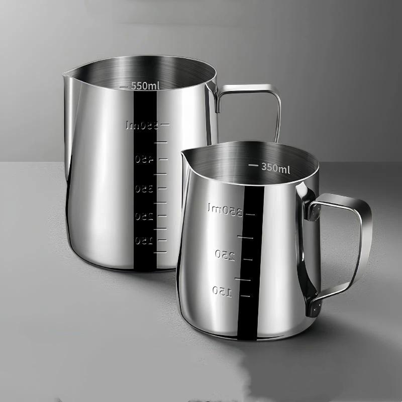Stainless Steel Milk Frothing Pitcher Dishwasher Safe 350ml/600ml for Cafe Shop Espresso Pull Flower Latte Art