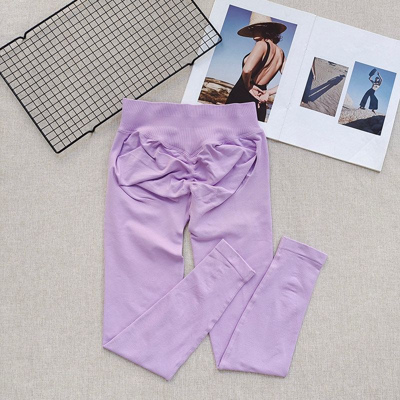 Really Show Off Your Butt! European and American Style Three-Section Waist New Peach Butt-Lifting Tight Yoga Pants Sports Fitness Long Pants for Women