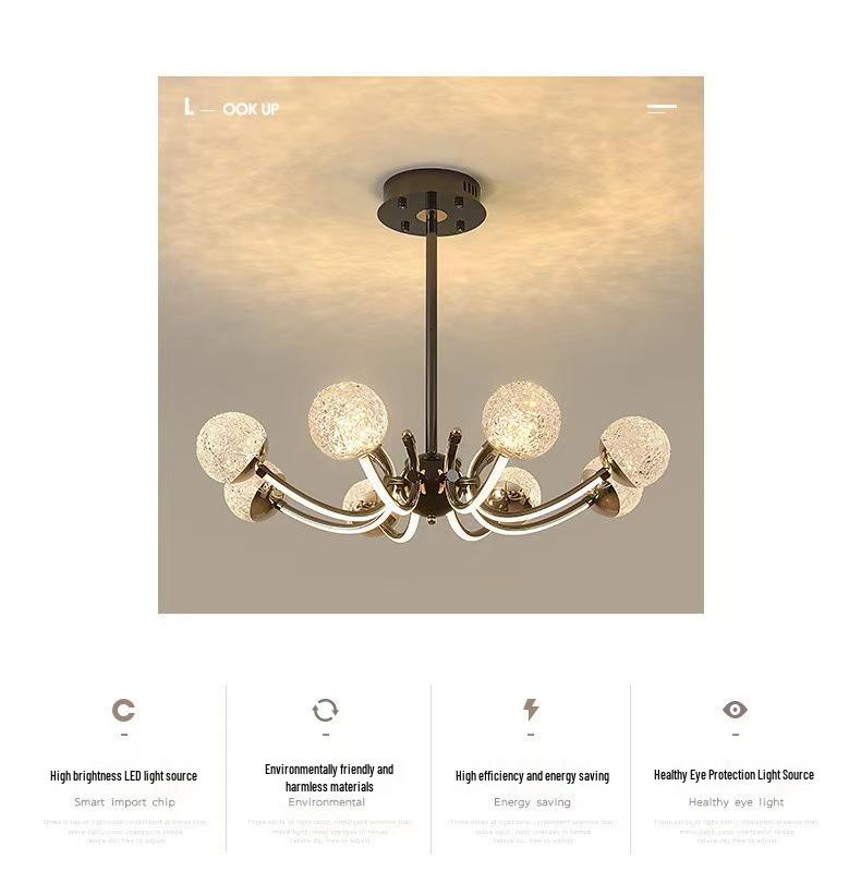 Modern Minimalist Nordic Chandelier: Elegant Mushroom Lighting for Living Rooms, Dining Tables, and Bars