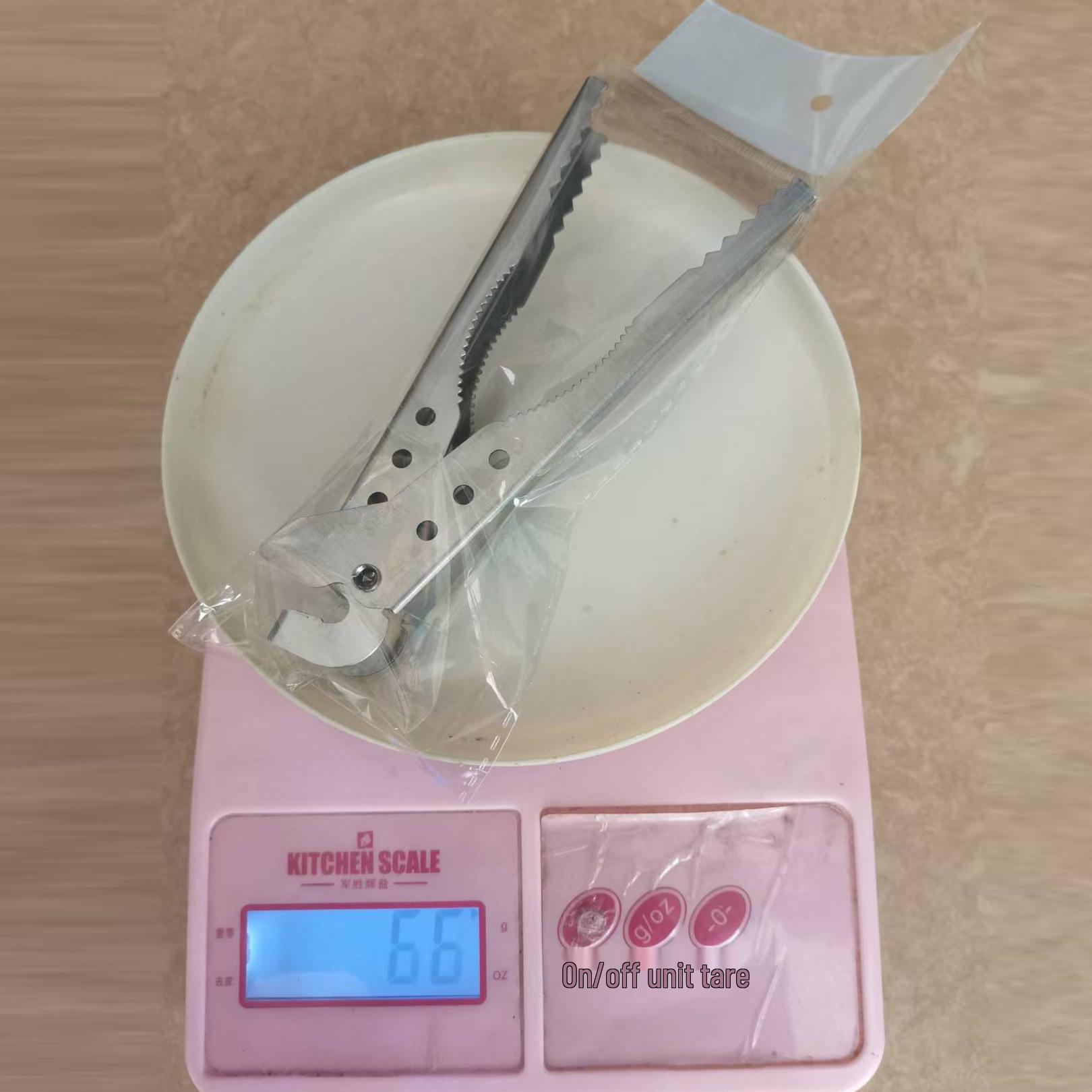 

Stainless Steel Multi-Tool: Anti-Scald Bowl & Plate Clip, Walnut Cracker, Beer Bottle Opener, Camping BBQ Accessory